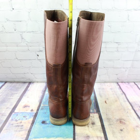 TIMBERLANDKnee High Side Zip Saddle Boots Size 6.5 - Picture 8 of 10